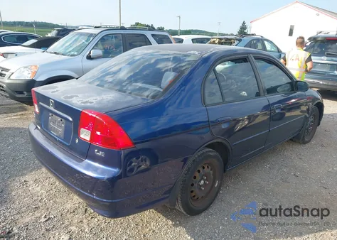 2004 Honda Civic Lx z USA, uszkodzony, nr VIN 2HGES16544H606302